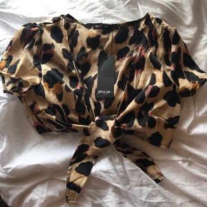 So Fierce Nasty Gal front tie top